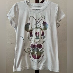 Disney White and Purple Minnie Mouse Tee